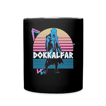Dokkalfar Mythologie nordique Elfes noirs Rétro - Mug uni - noir - Devant