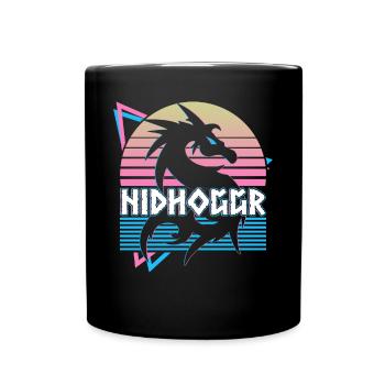 Nidhoggr Wikinger Nordischer Drache Nordische Myth - Tasse einfarbig - Schwarz - Vorne