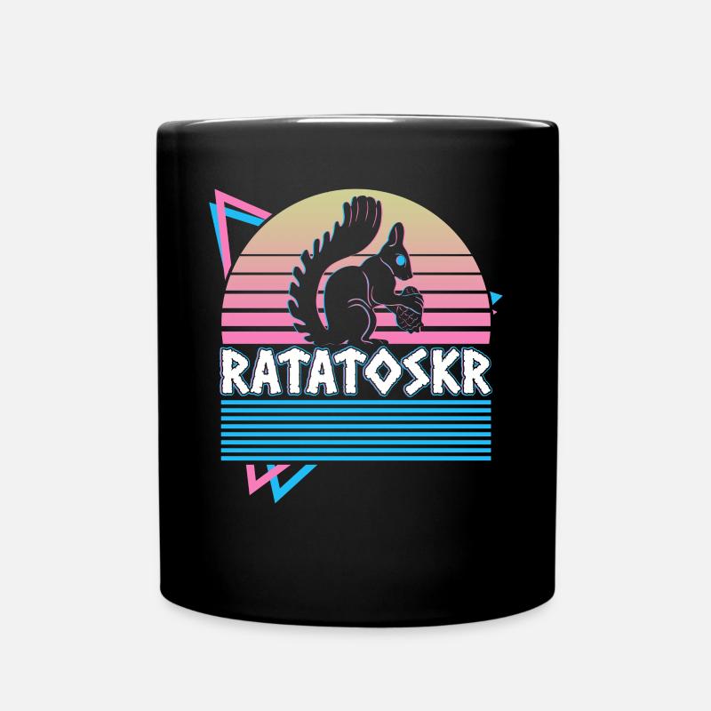 Ratatoskr Eichhörnchen Nordische Mythologie Retro - Tasse einfarbig - Schwarz