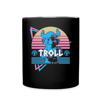 Troll Norse Mythology Norse Troll Nordis - Full Colour Mug - black - Front