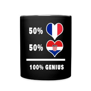 Das Frankreich und Kroatien brillant/Geschenk - Tasse einfarbig - Schwarz - Vorne