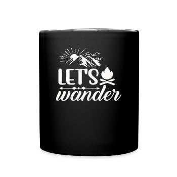 Wandern Natur Outdoor Berge - Tasse einfarbig - Schwarz - Vorne