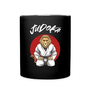 Judo Lion - Japanische Kampfsportarten Judoka Lion - Tasse einfarbig - Schwarz - Vorne