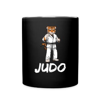 Judo Lion - Japanische Kampfsportart Judoka - Tasse einfarbig - Schwarz - Vorne