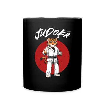 Judo Tiger - Japanische Kampfsportarten Judoka - Tasse einfarbig - Schwarz - Vorne