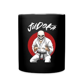 Judo Skeleton - Japanische Kampfsportarten Judoka - Tasse einfarbig - Schwarz - Vorne