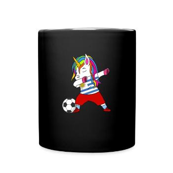 Uruguay fußball tupfen geschenk - Tasse einfarbig - Schwarz - Vorne