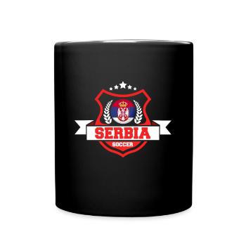 Serbie Football Cadeau - Mug uni - noir - Devant