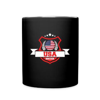 Usa Fußball Geschenk - Tasse einfarbig - Schwarz - Vorne