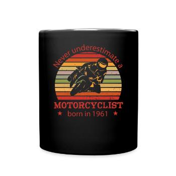 Moto vintage 1961 anniversaire cyclomoteur - Mug uni - noir - Devant