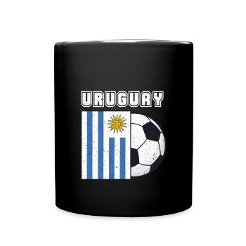 Uruguay football team flag gift - Full Colour Mug - black - Front