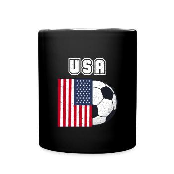 Cadeau drapeau de l’équipe de football des États-Unis - Mug uni - noir - Devant