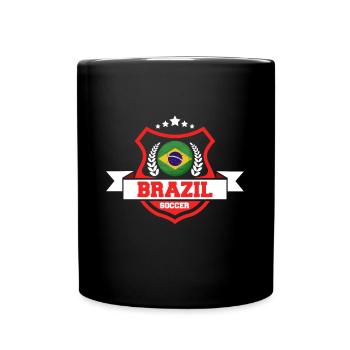 Cadeau de football au Brésil - Mug uni - noir - Devant