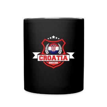 Kroatien Fußball Geschenk - Tasse einfarbig - Schwarz - Vorne