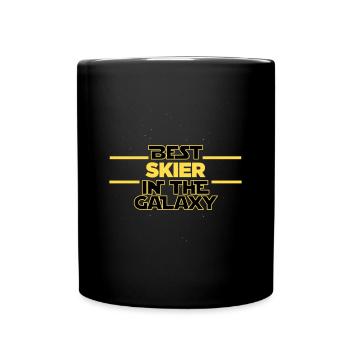 Best skier in the galaxy Skiing - Tasse einfarbig - Schwarz - Vorne