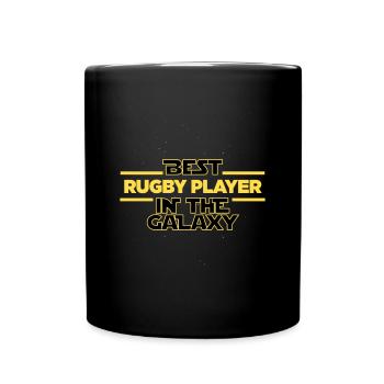 Best rugby player in the galaxy American football - Tasse einfarbig - Schwarz - Vorne