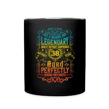 Vintage Légendaire - Vieilli parfaitement 38ème anniversaire - Mug uni - noir - Devant