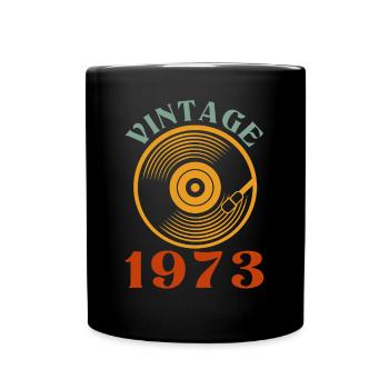 49 Geburtstag Jahrgang 1973 - Tasse einfarbig - Schwarz - Vorne