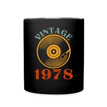 44 Geburtstag Jahrgang 1978 - Tasse einfarbig - Schwarz - Vorne