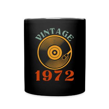 50th birthday born in 1972 - Full Colour Mug - black - Front