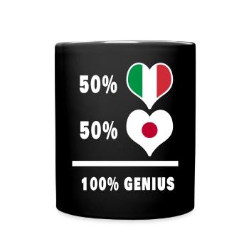 L'Italie et le Japon génie / cadeau - Mug uni - noir - Devant