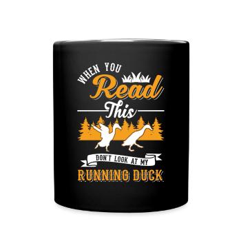 Indian Running Gift Running Duck - Full Colour Mug - black - Front