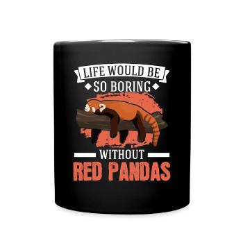 Panda Rouge Cadeau Panda Rouge - Mug uni - noir - Devant