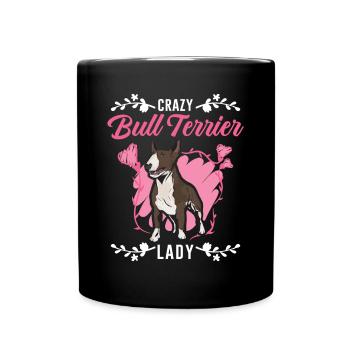 Crazy Bull Terrier dame Bullterrier - Mug uni - noir - Devant
