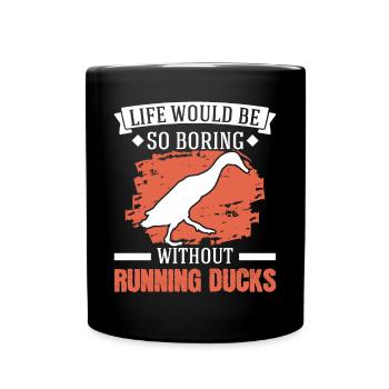 Indian Running Gift Running Duck - Full Colour Mug - black - Front