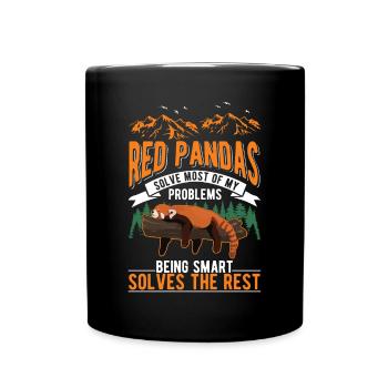 Red Panda Gift Cat Bear - Full Colour Mug - black - Front