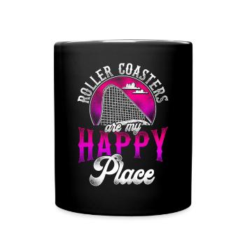 Montagnes russes Vintage Roller - Mug uni - noir - Devant