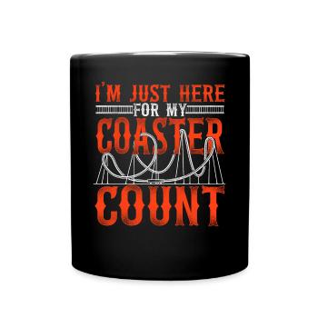 Roller Coaster Vintage I'm Just - Full Colour Mug - black - Front