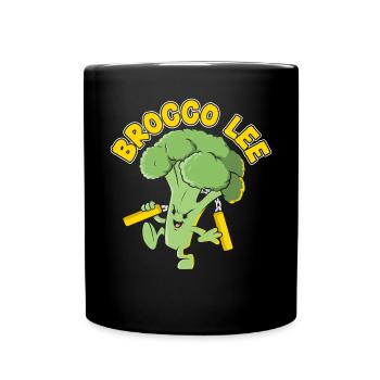 Brocco Lee Gemüse Vegetarisch Veganer Brokkoli - Tasse einfarbig - Schwarz - Vorne