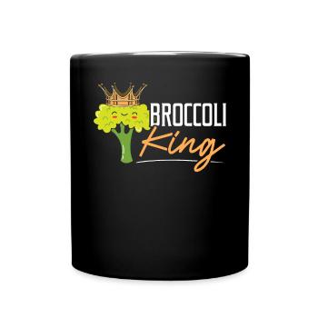 Brokkoli King Broccoholic Gemüse vegetarisch - Tasse einfarbig - Schwarz - Vorne