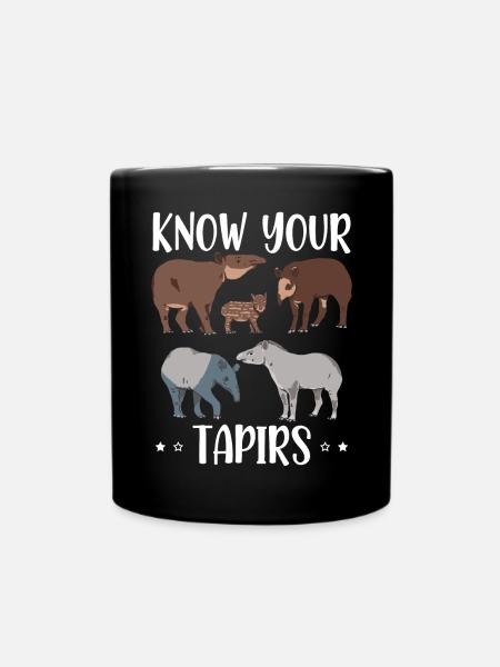 Kennen Sie Ihre Tapire Wildtiere Tier Zoowärter Tapir - Tasse einfarbig - Schwarz