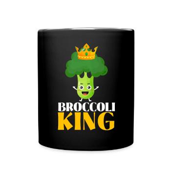 Brokkoli King Broccoholic Gemüse vegetarisch - Tasse einfarbig - Schwarz - Vorne
