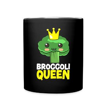 Brokkoli Queen Broccoholic Gemüse Vegan - Tasse einfarbig - Schwarz - Vorne