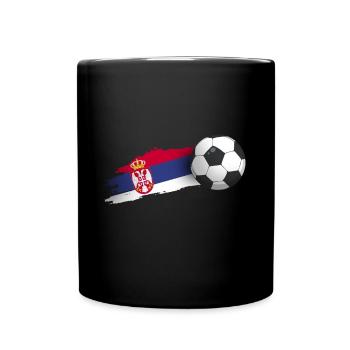Cadeau de football serbie - Mug uni - noir - Devant