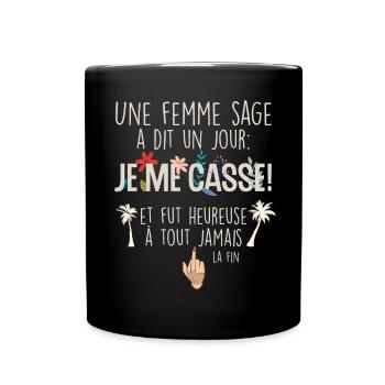 idee depart collegue de travail humour f - Full Colour Mug - black - Front