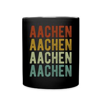 Aachen Stadt Retro Vintage - Tasse einfarbig - Schwarz - Vorne