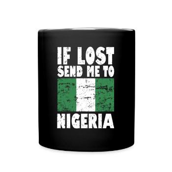 Nigeria Flag Saying - Full Colour Mug - black - Front