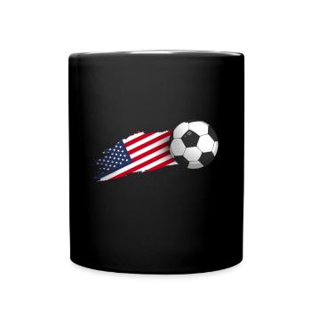 Usa-fußball-geschenk - Tasse einfarbig - Schwarz - Vorne