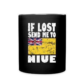 Dicton du drapeau de Niue - Mug uni - noir - Devant