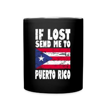PUERTO RICO Drapeau Disant - Mug uni - noir - Devant