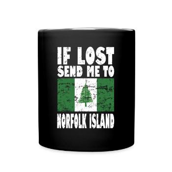 Norfolk Island Flag Saying - Full Colour Mug - black - Front
