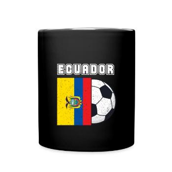 Ecuador-fußball-team-flaggen-geschenk - Tasse einfarbig - Schwarz - Vorne