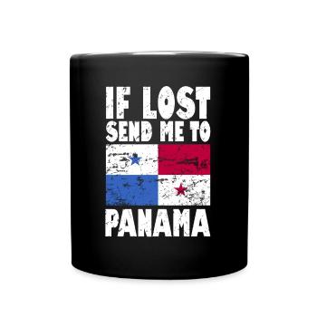 Drapeau du Panama - Mug uni - noir - Devant