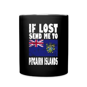 Pitcairninseln Flagge Spruch - Tasse einfarbig - Schwarz - Vorne