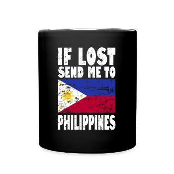 Drapeau des Philippines - Mug uni - noir - Devant
