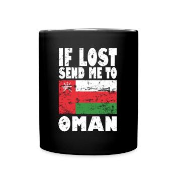 Oman Flagge Spruch - Tasse einfarbig - Schwarz - Vorne